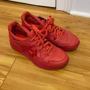 All red snake skin ASICS gel lyte V